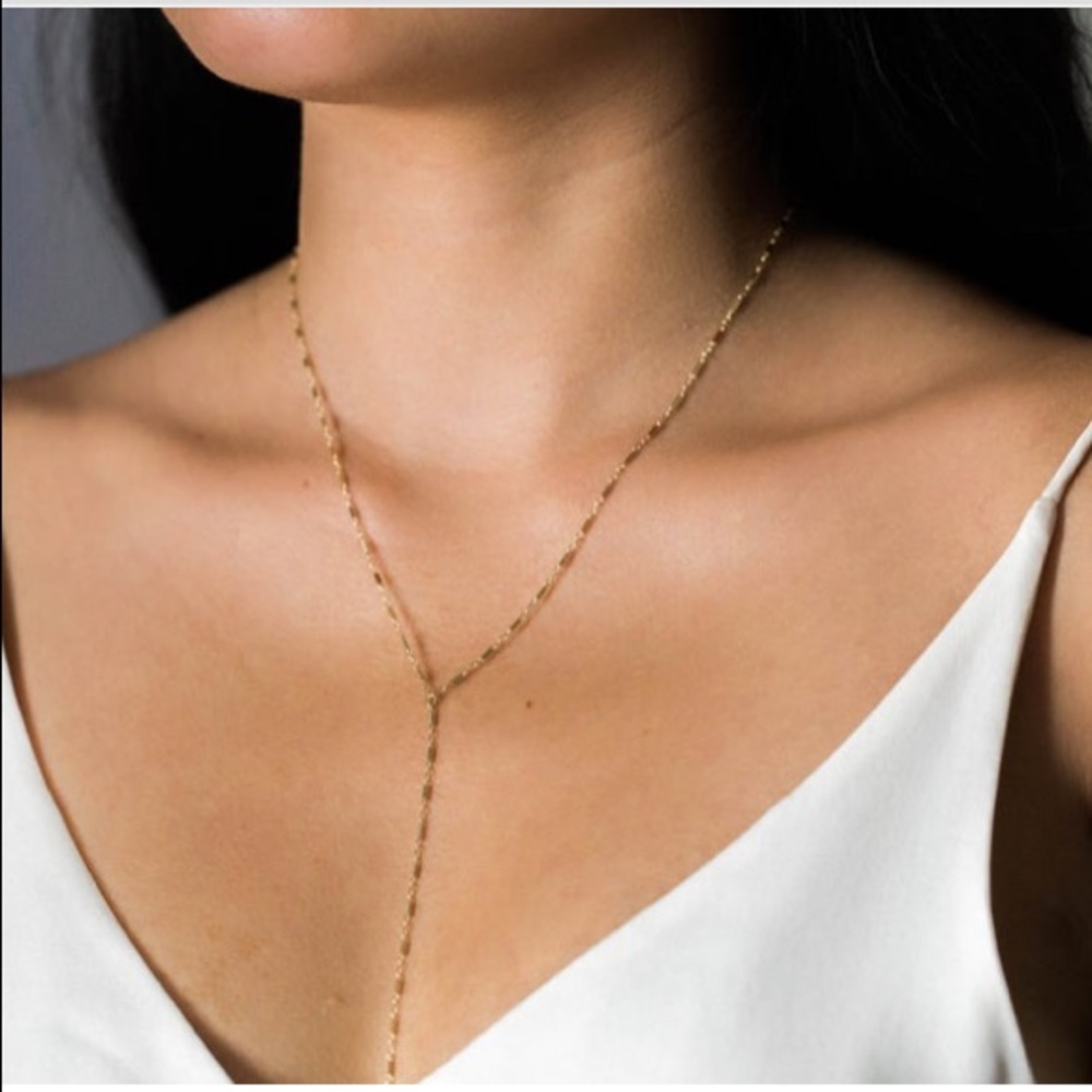 14k Gold Fill Lariat Necklace
